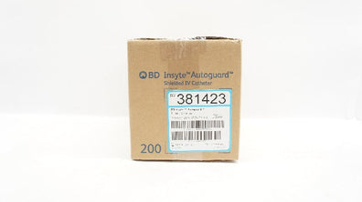 BD 381423 Insyte Autoguard Shielded I.V. Cath. 22Ga x 1.00inch (x) - Box of 200
